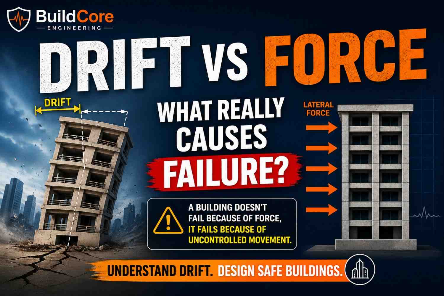 Why Drift is More Dangerous Than Force in Buildings