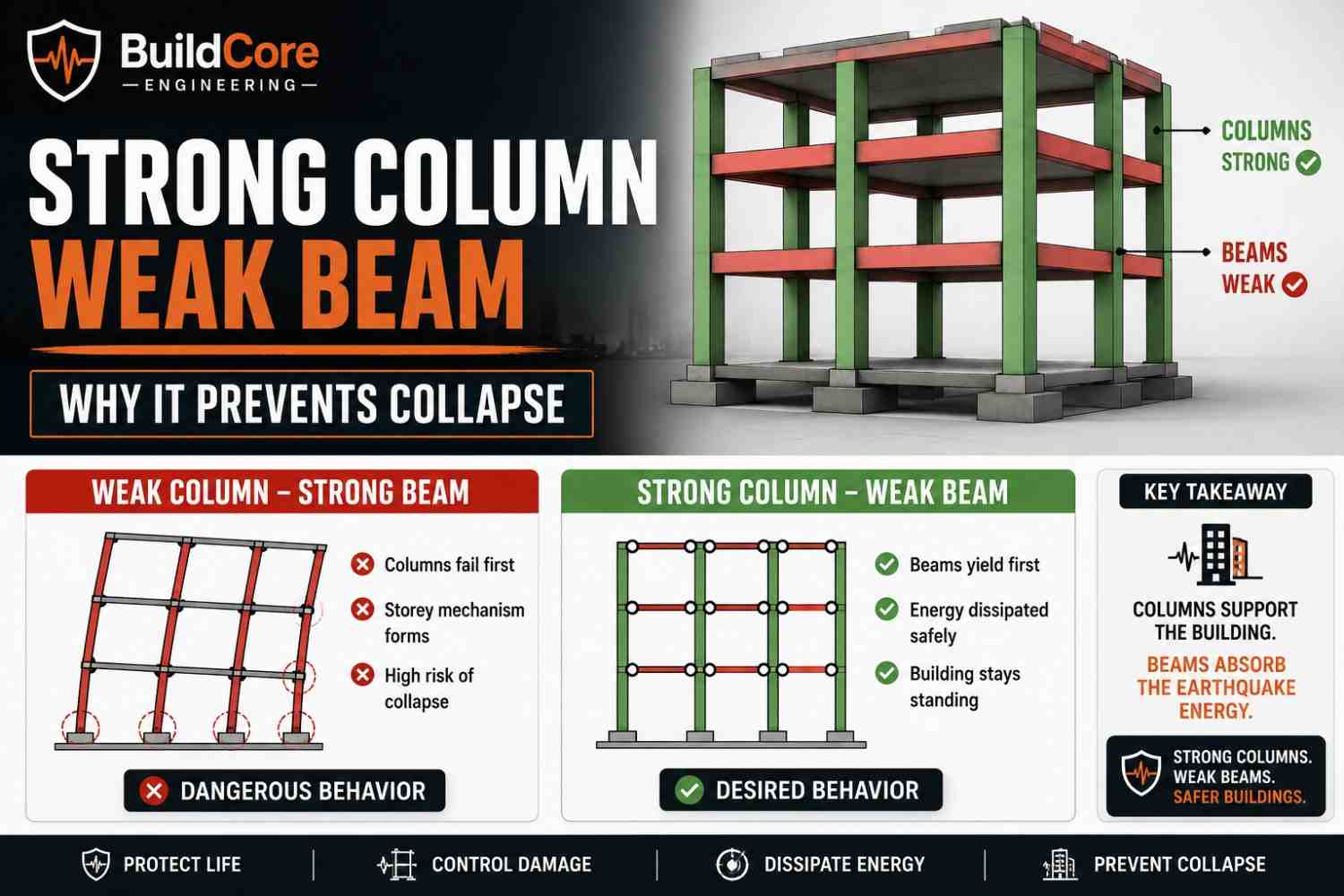 Strong Column Weak Beam Explained: The Most Important Rule in Earthquake Design